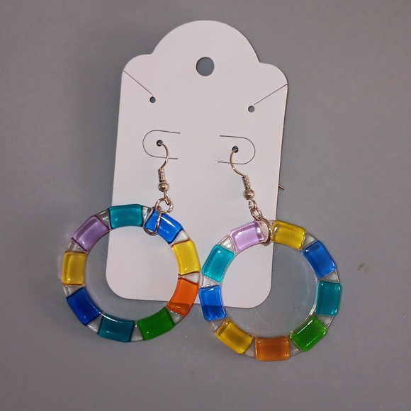 Floral Print Romper & Tile Circle Earrings - Picture 4 of 5